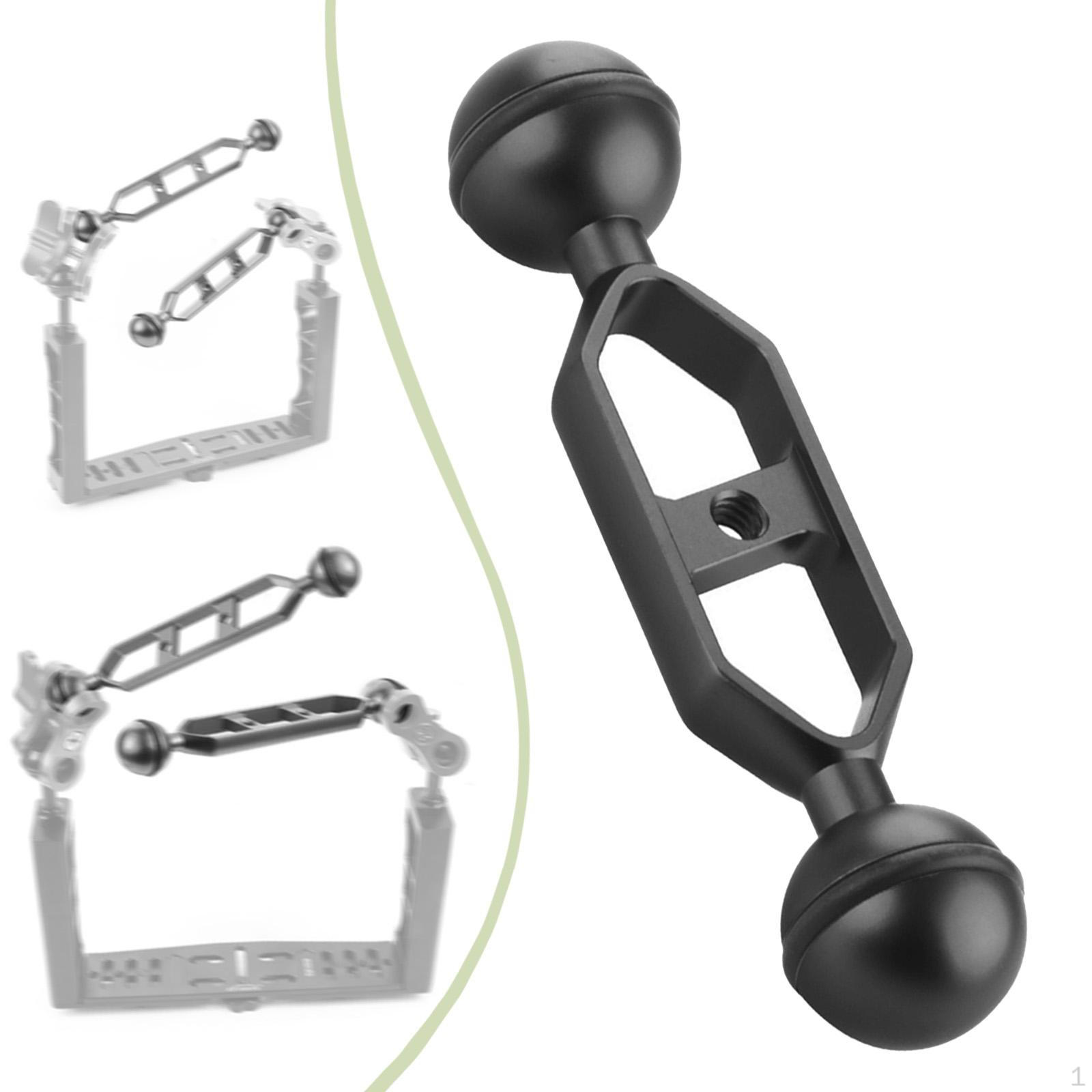 Aluminum Alloy Underwater Extension Arm Connector Butterfly Clamp Diving Camera Tray Lightweight for чёрный