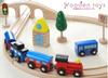 Wooden Toy Daiwa Train Track Set Standard for Boys, Includes Miniature Trains, Vehicles, Rail Set, Rails, Vehicles, Parts, Track Set, Wooden Tracks,