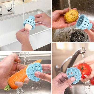 Egg Cleaning Brush Flexible Silicone Egg Scrubber Convenient Effective Eggshell Washer for Home Farm