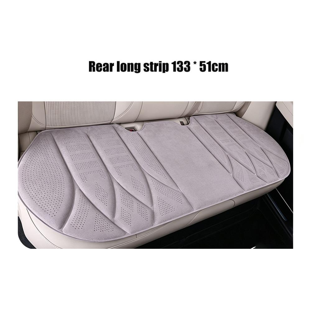 Stitched Car Seat Cushion Microfiber Faux Suede Seat Protector Auto Seat Cover Universal