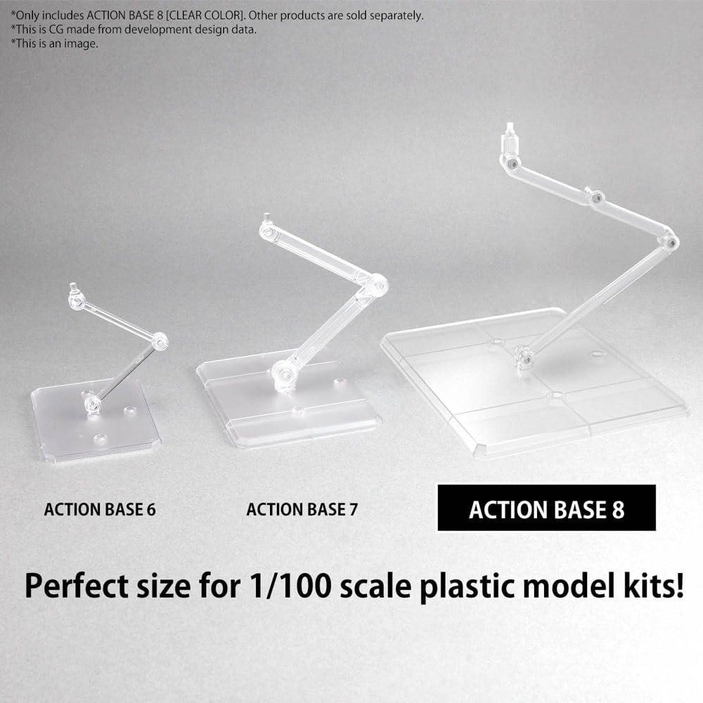 Bandai Spirits  Bandai Spirits  Action Base 8 [clear Color] Plastic Model Display Stand  X4  Pack Of 4