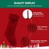Christmas Stockings Knitted Xmas Stockings 18 Inches Double-Sided Fireplace Hanging Stockings For Family Christmas Decoration
