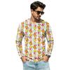 Men's Casual Street Loose Fit V-Neck Christmas Print Shirt