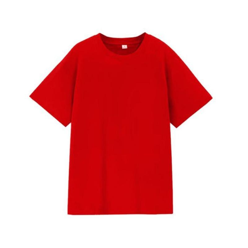 Summer Shoulder Cotton Short-sleeved T-shirt Women's Round Neck Solid Color Loose Large Size Women's New Top