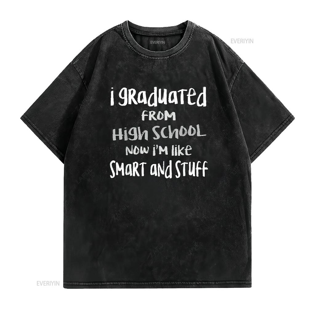 I m Smart Stuff Class of 2024 Funny High School Graduation Mens T Shirt Black X Large vintage Washed streetwear Breathable