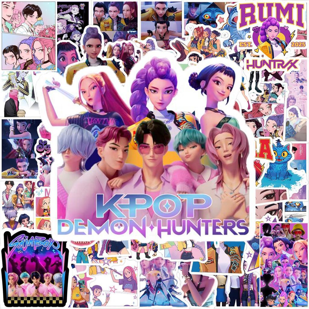 Kawaii Anime K-pop Demon Hunter Stickers Cartoon Sealing Decals Waterproof DIY Scrapbooking Stationery Cute Sticker Gifts