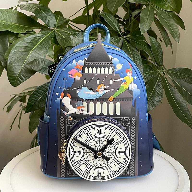 

Latest Loungefly Peter Pan Big Ben Scene Design Backpack Fashion Present Good Gift For Kids For Fans & Daily Use