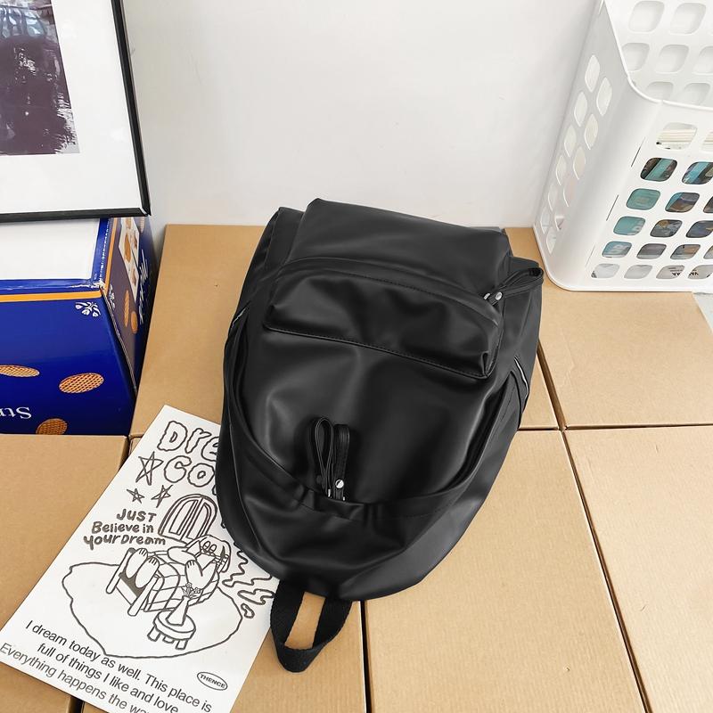 Backpack Female Student Bag Solid Color