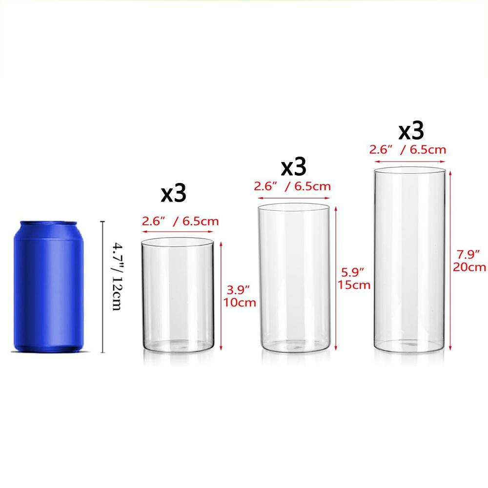 Tall Clear Vase for Centerpieces, Glass Hurricane Candle Holders for Pillar or Floating Candles Round Vases for Wedding Annivery