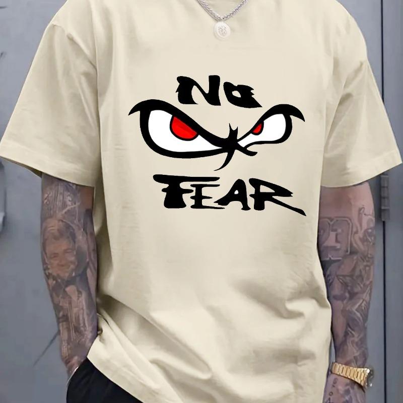 2026 Plus Size Men's Fun Eye Expression Print Short Sleeve Crew Neck Casual Fashion T-Shirt for Street Style