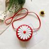 Cute Little Daisy Girl Small Children's Shoulder Bags Fashion PU Leather Princess Mini Messenger Bag Coin Purse Wallet Handbags