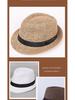 Unisex British Retro Fedora Short-Brim Round Crown Hat with Sun Protection