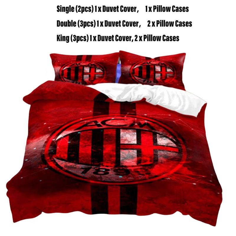 Football Bedding Set Polyester Material Includes Duvet Cover And Pillowcase