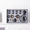 High-end Black Pottery Kung Fu Tea Set Home Living Room Simple Ceramic Dry Brew Tea Tray Light Luxury Modern Large Set Gift Box