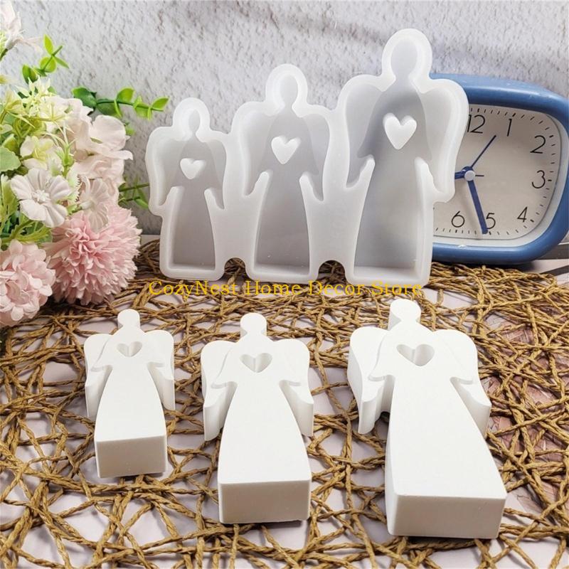 92MF Wing Girl Statue Candle Silicone Molds Epoxy Resin Silicone Molds for Handmade Candle Soap Cement Gypsum Silicone Molds China Mainland