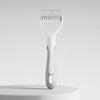 Pet Detangling Comb Double-Sided Metal Teeth Pet Dematting Tool Pet Grooming Comb Undercoat Rake for Long Hair Untangles Pet Hair Efficiently
