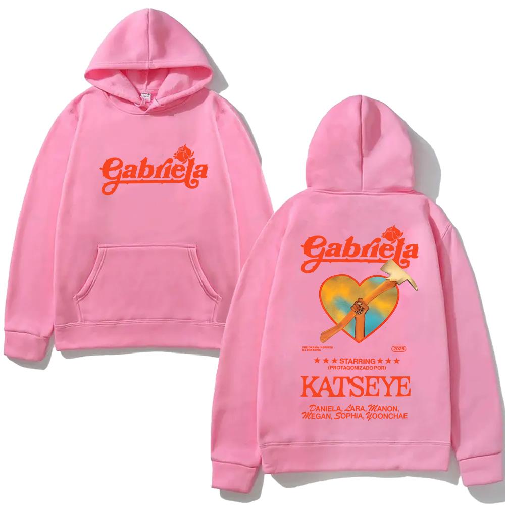 Katseye Gabriela 2026NEU Kapuzenpullover für Herbst Winter Ästhetik Sweatshirt mit Kapuze Lässige Fleece-Kleidung Lässiger Kapuzenpulli