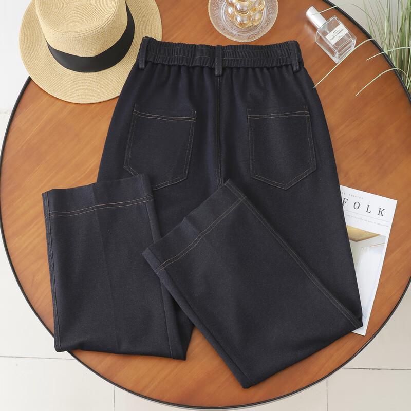 Women's 2025 Elastic Waist Straight-Leg Jeans