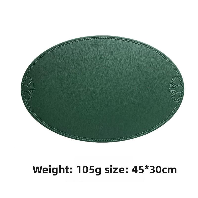 Retro Imitation Leather Placemat Waterproof and Oil-proof Western Dining Mat Nordic Thermal Insulation Mat Table Mat Household Anti-scalding Mat
