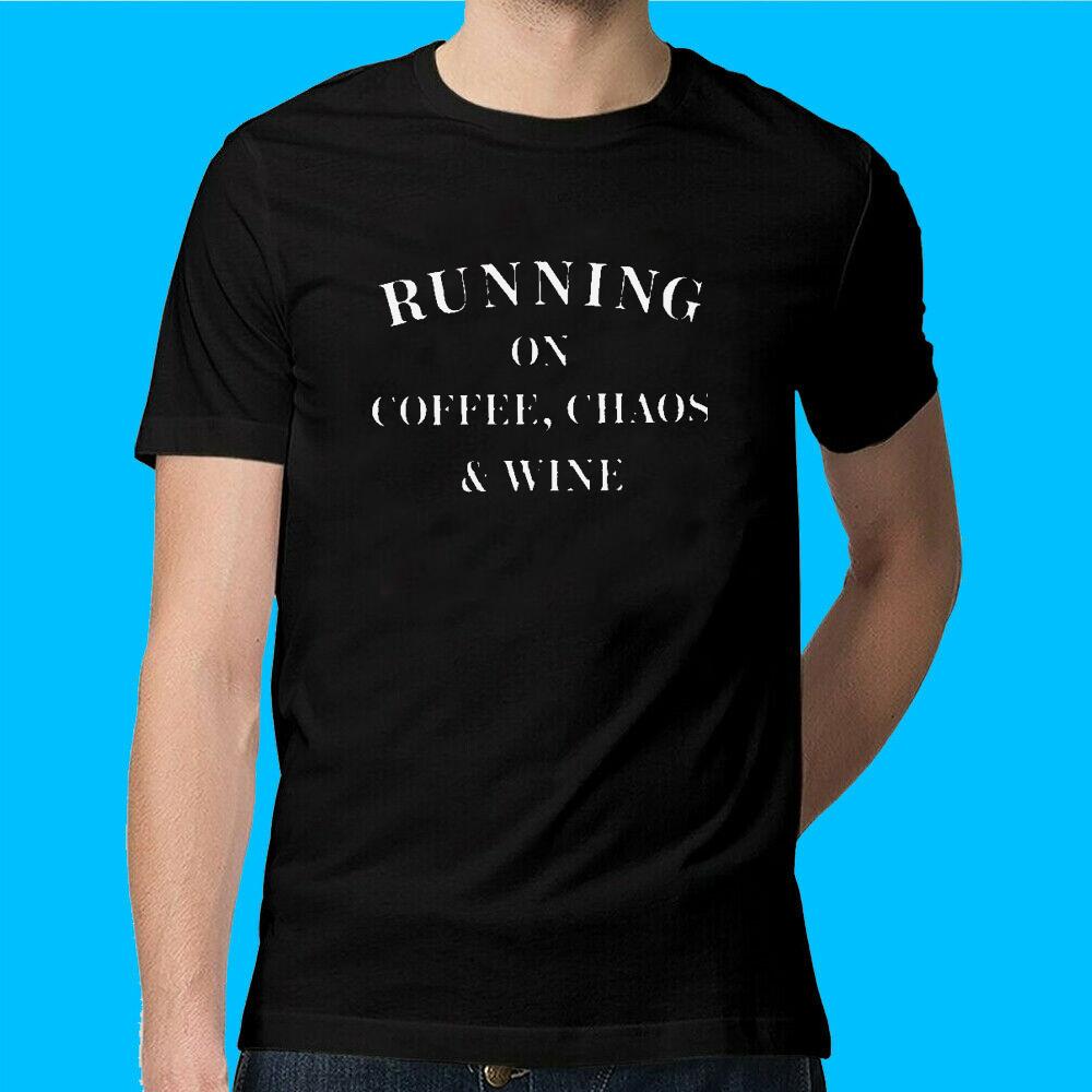

Running On Coffee Chaos Wine Unisex T-shirt