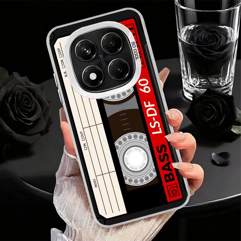 Vintage 90S Cassette Tape Pattern Soft Phone Case for Xiaomi Redmi Note 13 14 15 Pro Plus 12S 12 11S 11 11T 10S 10 Shockproof Co