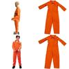 Buntes Halloween-Kostüm für Kinder mit orangefarbenem Gefängnisdruck-Design für Partys