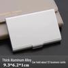 Available Aluminum Business Card Holder, Large Capacity, Portable & Unisex, Ideal for Exhibitions, Gifts, with Customizable Logo Options.