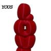 Delicate Texture Vase Decorative Flower Vase, Love Shape Design Letter Stacking 3D Printed Smooth Surface Ornament for Valentine Day