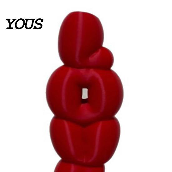 Delicate Texture Vase Decorative Flower Vase, Love Shape Design Letter Stacking 3D Printed Smooth Surface Ornament for Valentine Day
