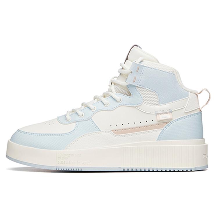 

Anta Slip Resistant, Abrasion Resistant, Lightweight High top Skateboard Shoes Women s White Blue 922138011-7 35.5