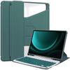 OLOEY Transparent Rotating Bluetooth Keyboard Case for Tab S9 FE Plus