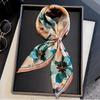 Luxury Brand 100% Natural Silk Scarf Women Design Small Square Shawl Hair Ribbon Headband Fashion Neckerchief Bandana