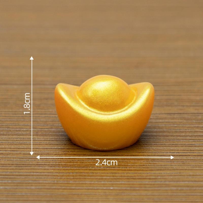 New Year's Wealth-attracting Golden Large Medium and Small Ingots Decorative Accessories Mini Desktop Miniature Ornaments