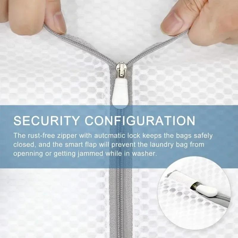 1Pcs Mesh Laundry Bags Durable Honeycomb Mesh Laundry Organizer Bags Reusable Specifically Designed for Washing Machines