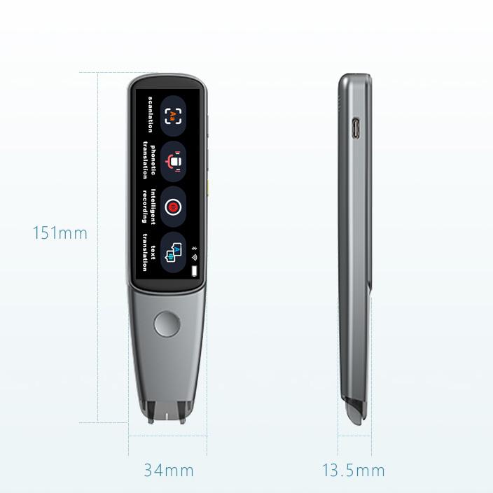 2.98" Air Translator Talking Pen Language Learning Helper Electronic Pen OCR Scanning Wireless Charger Ble Earphone