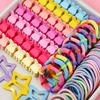 875Pcs Colorful Hair Ties Sweet Elastics Ponytail Holders Luxury Hair Clips  For Girls