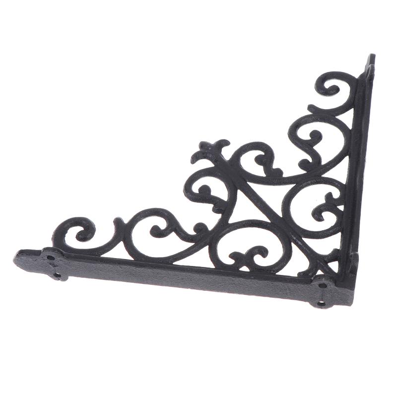 Suport decorativ vintage din fontă pentru raft Suport triunghiular de perete Rezistent la greutate Rezistent la rugină Suport pentru raft flotant Decor casă