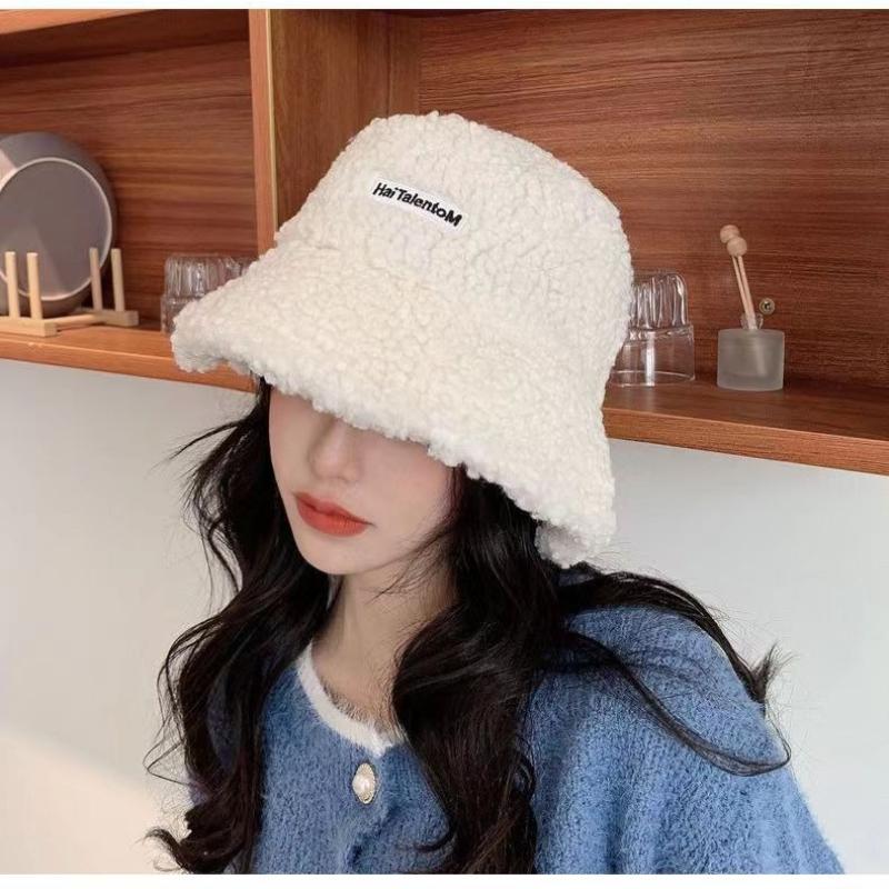 Autumn and Winter Women Warm Fisherman Cap Embroidered Letters Outdoor Windproof Fashion Caps