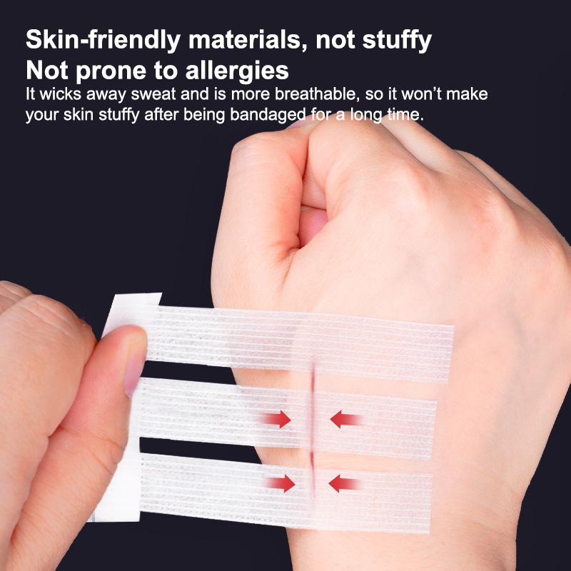 Sterile Medical Bandage Strips - 3/5 Pieces 7.5/10cm Stitch Free Adhesive Wound Closure Tapes for Skin Repair Surgical Sutures