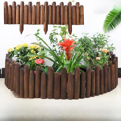 Outdoor Anticorrosive Wooden Garden Fence for Flower Beds and Decoration