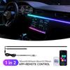 Colorful acrylic car interior cold light ambient light without wiring, modified decorative car sound control music light strip