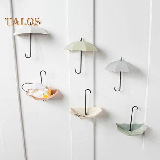 Umbrella Wall Hooks Purse Key Hangers Simple Installation Multi-Color Versatile 3D Adhesive Decorative Hanging Hooks
