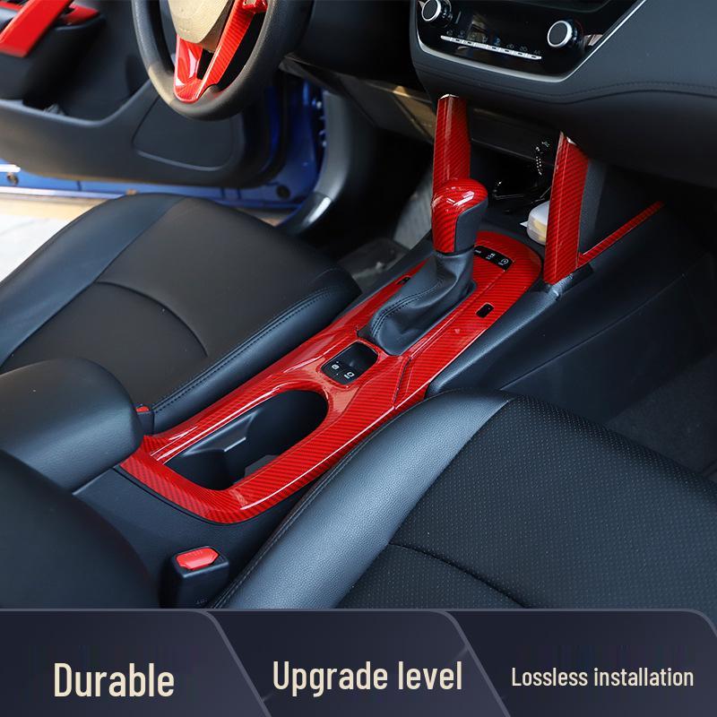 Kompatible Rui Fang Kohlefaser Innenaufkleber - Mittelkonsole & Holzoptik Deko