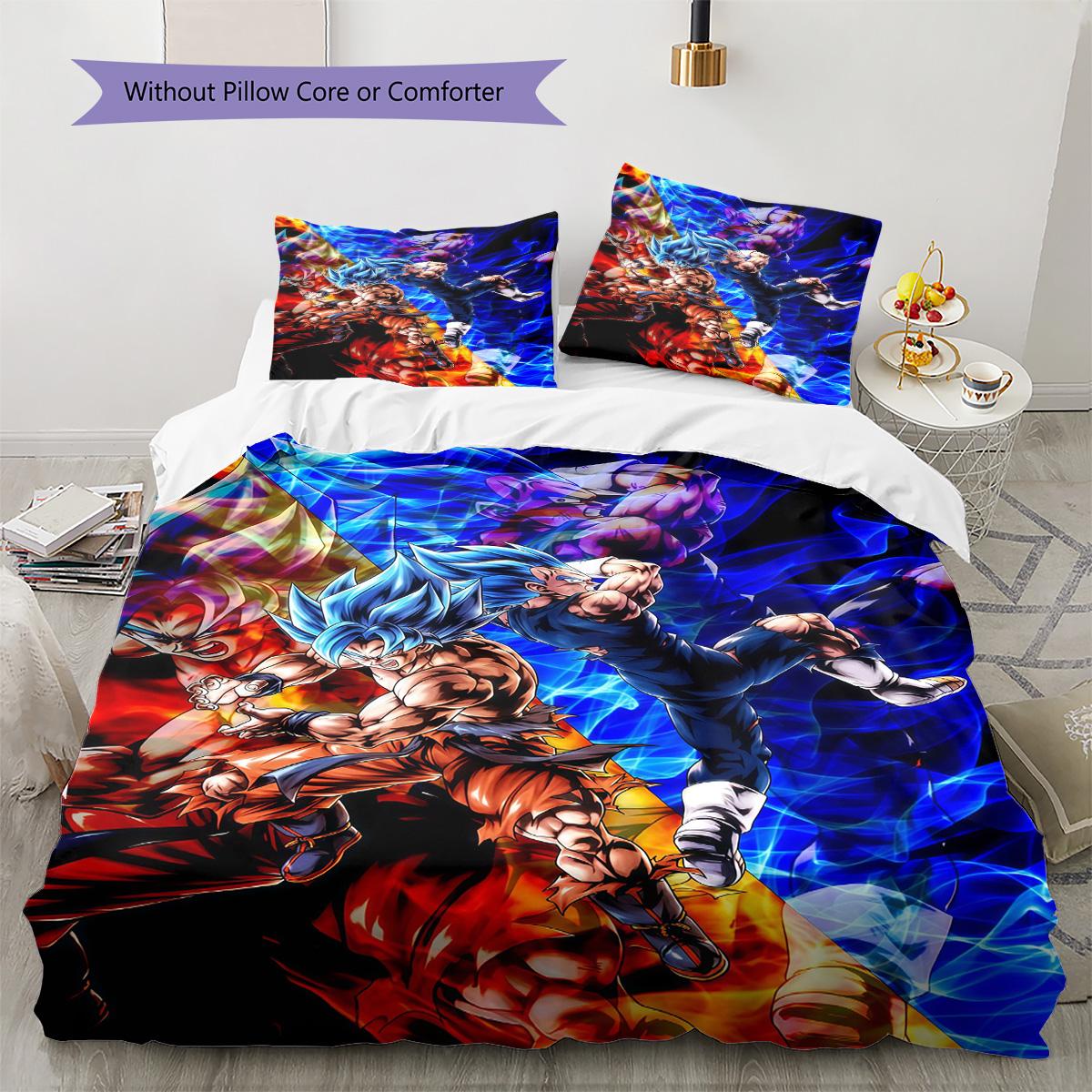 

Dragon Ball Trendy Bedding Set Durable Duvet Cover Soft Breathable for Bedroom Hotel 135x200cm