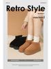 Unisex Genuine Leather Thick-Soled Snow Boots - Versatile Winter Warm Short Boots for Women and Couples