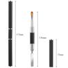 YIKOOLIN Dual-Ended Stainless Steel Gel Nail Brush 2-in-1 Design Poly Gel Slicer Tool for UV Gel & Acrylic Nails