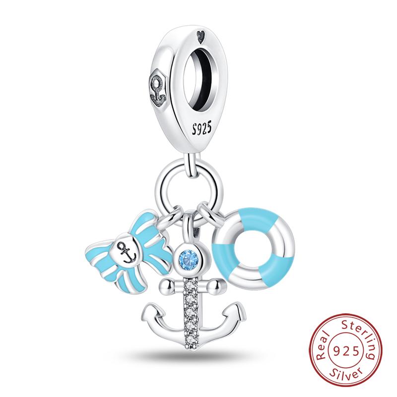 100% Copper Butterfly Fairy Dream Ocean Shell Pearl Mermaid Sea Turtle Sunflower Charms Beads Fit Qikaola Bracelets