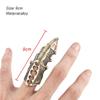 Cosplay Halloween Rock Punk Cool Boys Metal Full Finger Ring Knuckle Ring Metal Scroll Joint Armor