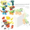 Boys' Dinosaur Building Blocks Set With Electric Drill Abs Material Enhances Emotional Visual And Intellectual Development