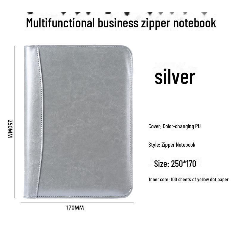 A5 Multi-function Loose-Leaf Notebook with Calculator and Zipper Bag - Customizable Logo